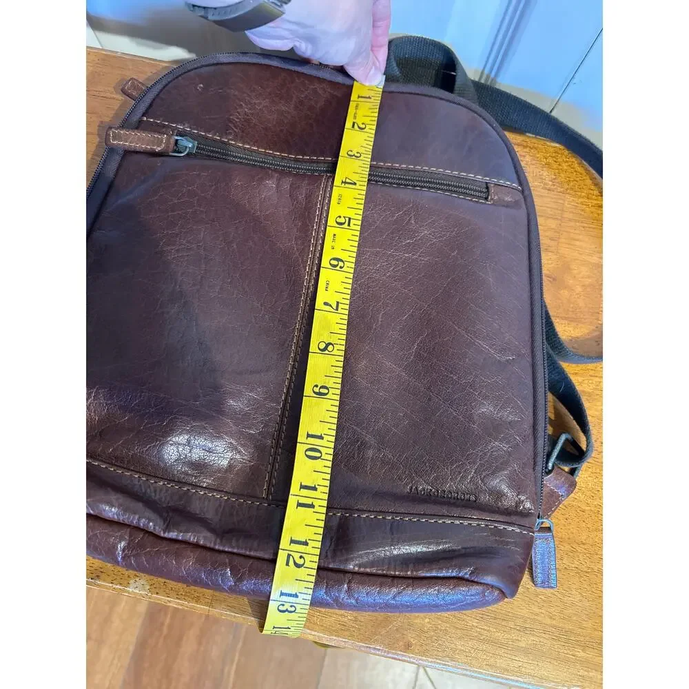 Jack Georges Brown Leather Voyager Backpack